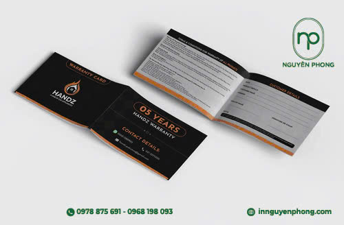 Có nhiều chất liệu giấy in phiếu bảo hành